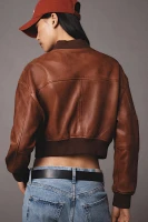 Walter Baker Sydney Leather Bomber Jacket