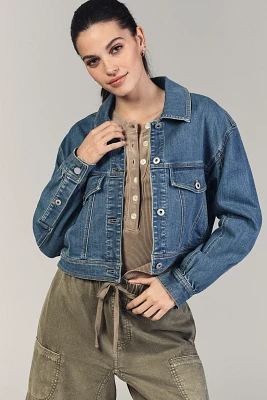 The Weston Denim Boyfriend Jacket by Pilcro: Cropped Edition