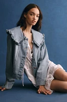 MABLE Peter Pan Collar Denim Jacket