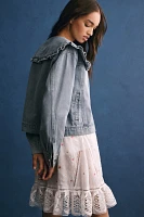 MABLE Peter Pan Collar Denim Jacket