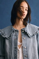 MABLE Peter Pan Collar Denim Jacket