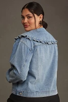 MABLE Peter Pan Collar Denim Jacket