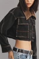 Pilcro Cropped Denim Jacket