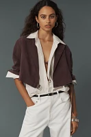 By Anthropologie Shrunken Belted Jacket