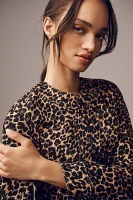 The Cora Patch Pocket Jacket by Maeve: Leopard Edition