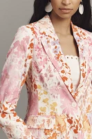 Derek Lam 10 Crosby Irina Linen Blend Floral Blazer