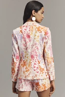 Derek Lam 10 Crosby Irina Linen Blend Floral Blazer
