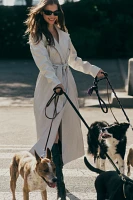 By Anthropologie High-Shine Trench Coat