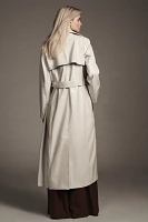 By Anthropologie High-Shine Trench Coat