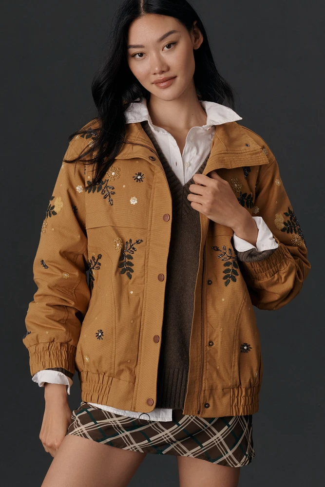 By Anthropologie Oversized Bomber Jacket