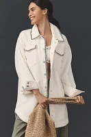 The Tillie Relaxed Denim Shacket by Pilcro: Whipstitch Edition