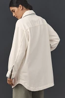 The Tillie Relaxed Denim Shacket by Pilcro: Whipstitch Edition