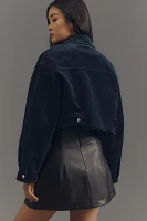 Theory Cropped A-Line Velvet Jacket