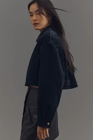 Theory Cropped A-Line Velvet Jacket