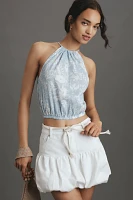 BLANKNYC Soda Pop Bubble Denim Mini Skirt