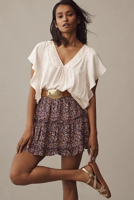 Bishop + Young Ruffle Mini Skirt