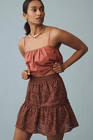 Bishop + Young Lace Ruffle Mini Skirt