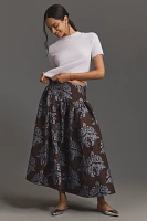 By Anthropologie Brocade Midi Skirt