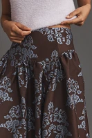 By Anthropologie Brocade Midi Skirt