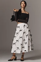 Maeve 3D Bows Midi Skirt