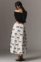 Maeve 3D Bows Midi Skirt