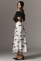 Maeve 3D Bows Midi Skirt