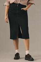 The Arden Double-Waist Midi Skirt by Pilcro