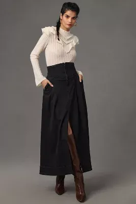 Pilcro Corset Maxi Skirt