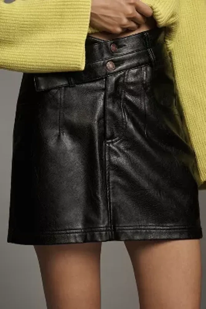 Pilcro Faux Leather Mini Skirt