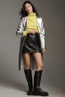 Pilcro Faux Leather Mini Skirt