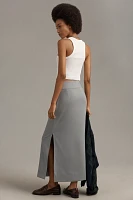 Maeve Belted Column Maxi Skirt