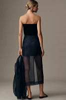 Dolan Left Coast Textured Sheer Organza Midi Skirt