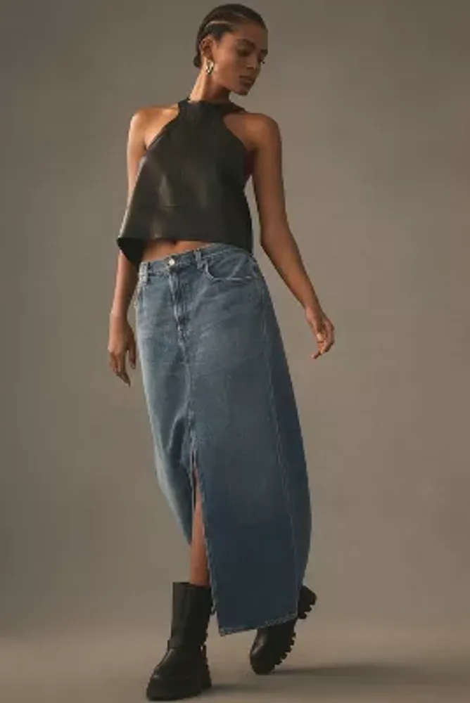 AGOLDE Leif Denim Maxi Skirt