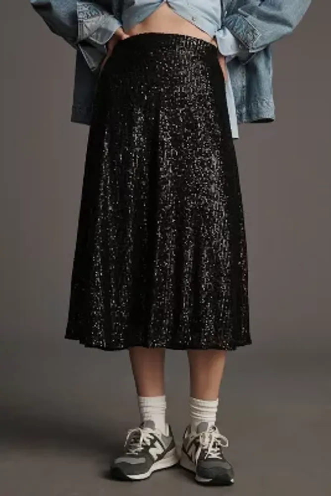 Sunday Brooklyn A-Line Sequin Skirt