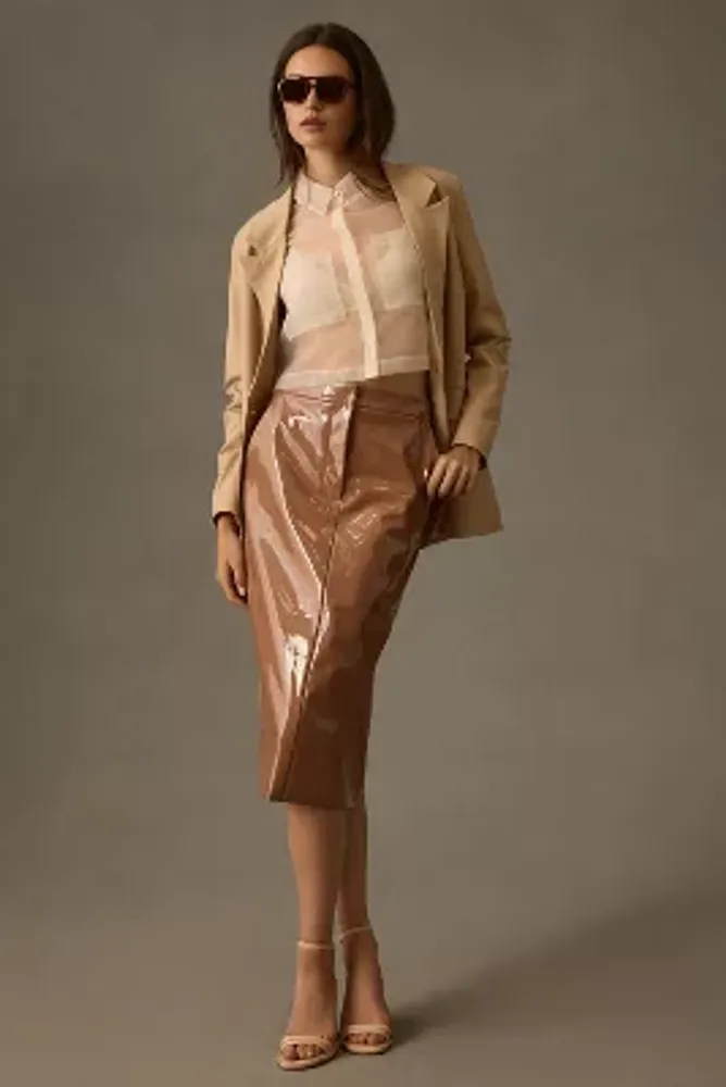 Sunday Brooklyn Faux Leather Skirt
