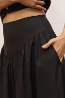 Maeve Drop-Waist A-Line Maxi Skirt