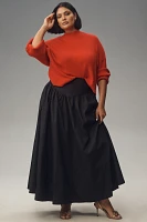 Maeve Drop-Waist A-Line Maxi Skirt