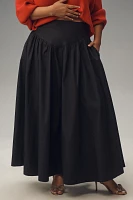 Maeve Drop-Waist A-Line Maxi Skirt