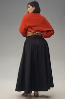 Maeve Drop-Waist A-Line Maxi Skirt