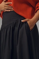 Maeve Drop-Waist A-Line Maxi Skirt