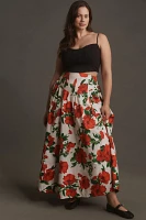 Maeve Drop-Waist A-Line Maxi Skirt