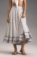 Pilcro Patchwork Linen Petticoat Midi Skirt