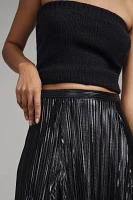 By Anthropologie Metallic Pleated Midi Skirt