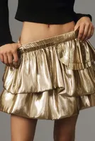 LoveShackFancy Winnett Tiered Mini Skirt
