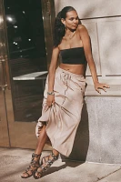 4SI3NNA Poplin Bubble Maxi Skirt
