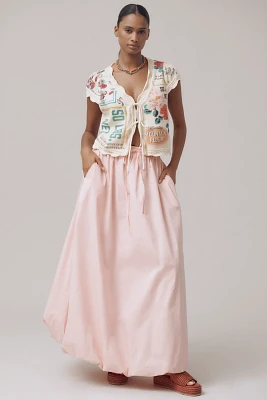 4SI3NNA Poplin Bubble Maxi Skirt