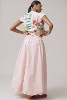 4SI3NNA Poplin Bubble Maxi Skirt