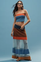 Maeve Striped Sheer Maxi Skirt