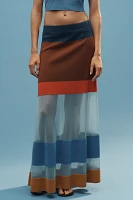Maeve Striped Sheer Maxi Skirt