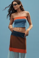 Maeve Striped Sheer Maxi Skirt